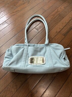 MATIN KIM denim rectangle shoulder bag